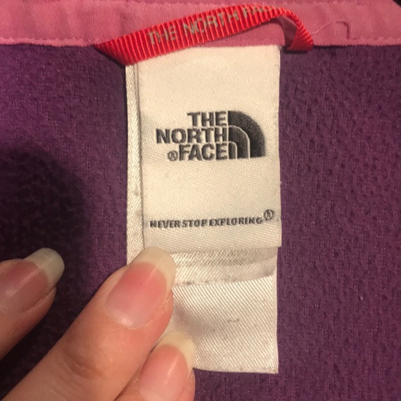 The North Face purple fleece zip hoodie - Picture 3 of 6